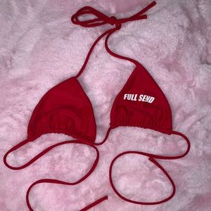 FullSend Nelk Boys Red Bikini Top (very adjustable) S
